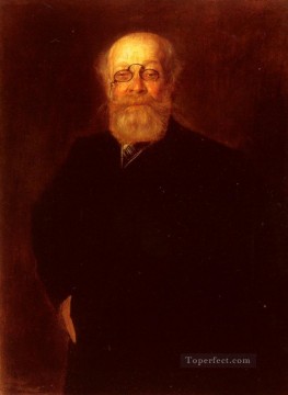 フランツ・フォン・レンバッハ Painting - ピンスを着たひげを生やした紳士の肖像画 フランツ・フォン・レンバッハ